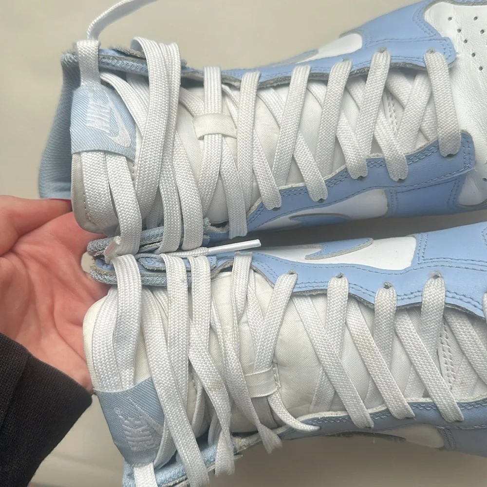 Light blue Nike high top shoes size 8.5.